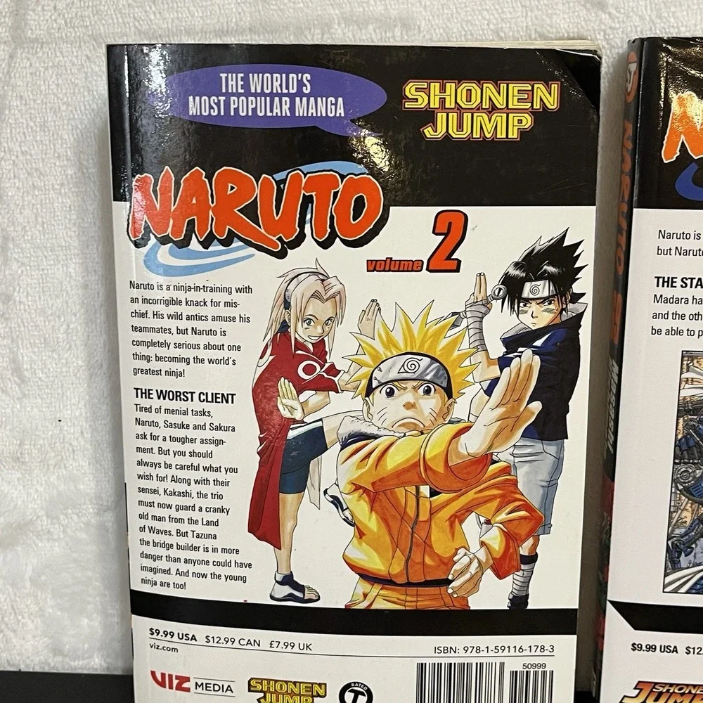 Naruto Volume 1 & Volume 69 Masashi Kishimoto Comic Books Japanese Manga Lot